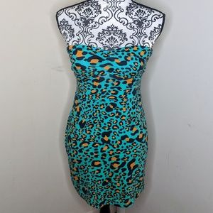 Strapless mini dress